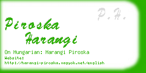 piroska harangi business card